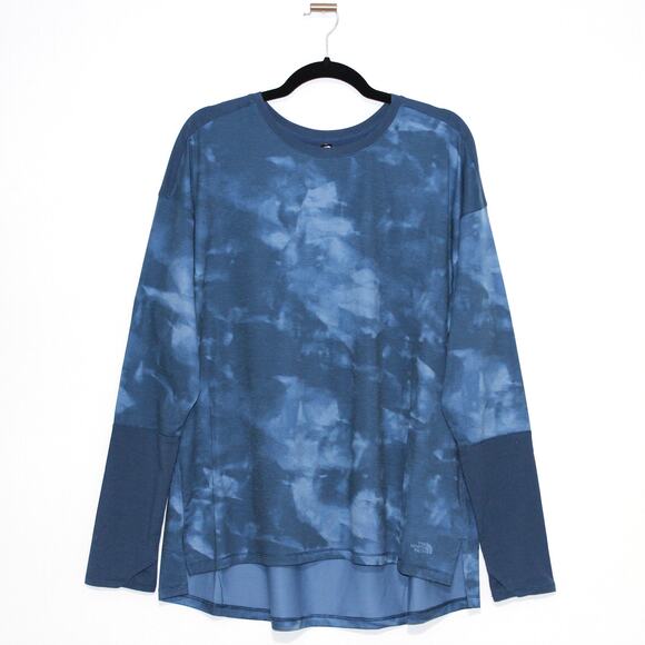 The North Face Blue Tie Dye Dawndream Long-Sleeve Shirt XXL NWT - Picture 1 of 6